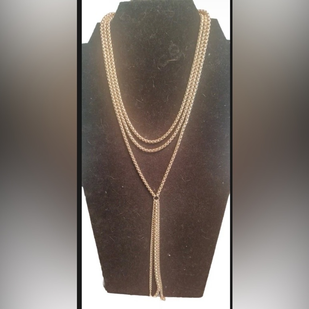 Elegant Gold 3 Layered Necklace